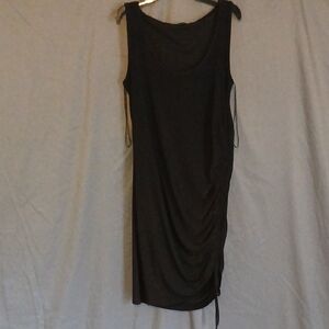 Express Black Draped Mini Dress